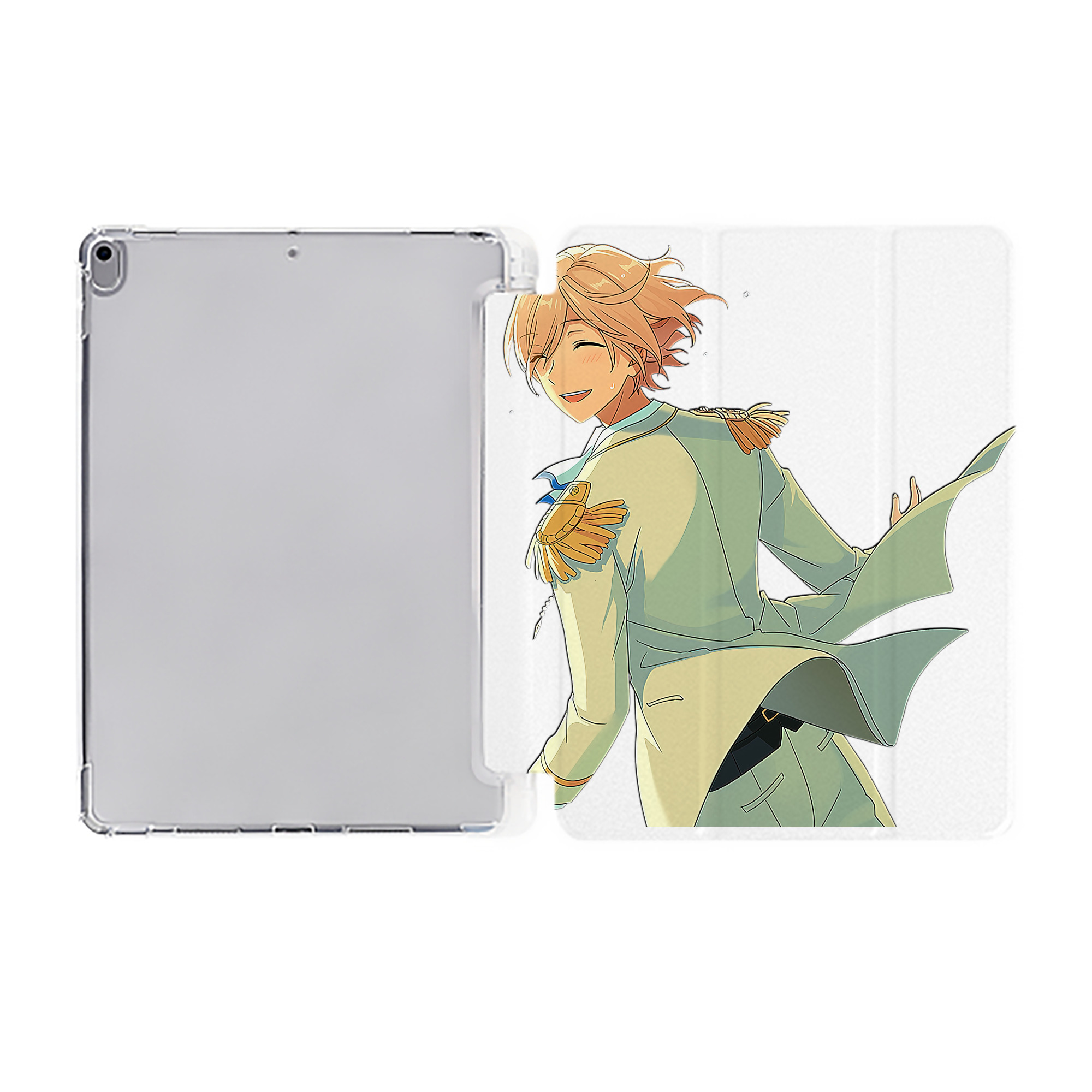 （画像用） あんさんぶるスターズ! Ensemble Stars IPad ケース ペン収納付き 三つ折りスタンド PUレザー×シリコン 対応機種9.5/10.5/10.9インチ